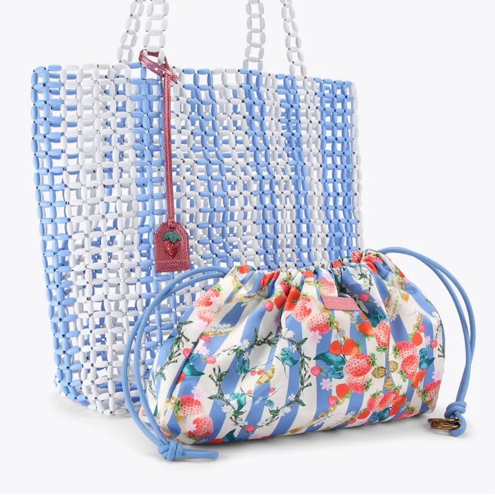 NWT Kurt Geiger London Beaded Kensington Shopping bag tote purse Never used